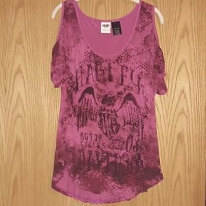Harley Davidson cold shoulder top
